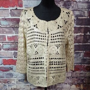 Chico's "Galina Glimmer" Cardigan Sweater